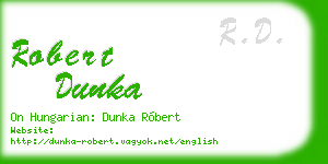 robert dunka business card
